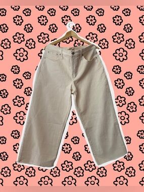 Madewell High-Rise Wide Leg Jeans in Beige